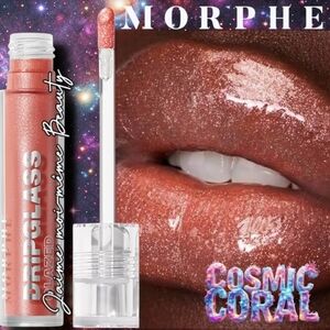 Morphe Dripgloss Lipgloss Cosmic Coral - Milky Peachy Pink Holo Sparkle